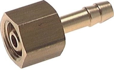 G 1/4'' x 9mm Brass Hose barb with Nut 16 Bar
