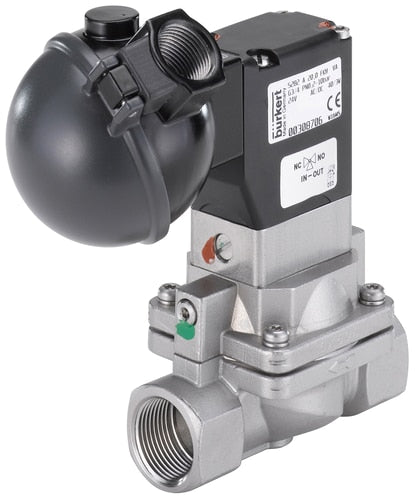 Solenoid Valve NPT 2'' NC Stainless steel NBR 0.2-10bar/3-145psi 120VAC Anti-Waterhammer 5282 382749