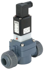 Solenoid Valve 40 mm Glued Sleeves NC PVC FKM 0.5-6bar/7-87psi 24VAC 0142 229665