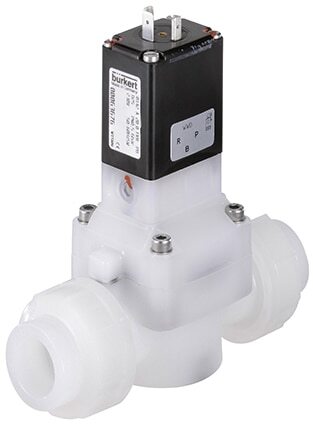 Solenoid Valve 20 mm Welded Sleeves NC PVDF EPDM 0.5-6bar/7-87psi 120VAC 0142 454909