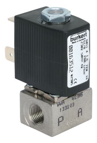 Solenoid Valve G1/8'' NC Stainless Steel FKM 0-0.8bar/12psi 24VDC Vacuum 6011 279285