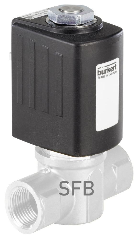 Électrovanne 40x40mm SFB Bride NO Laiton FKM 0-16bar/232psi 12VDC 6027 267390