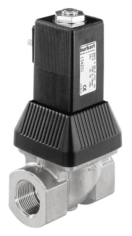 Électrovanne NPT 1/2'' NC Acier Inoxydable FKM 0.5-10bar/7-145psi 24VDC 6223 458404