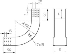 OBO RBV Bend/corner Piece Cable Tray - 7007017