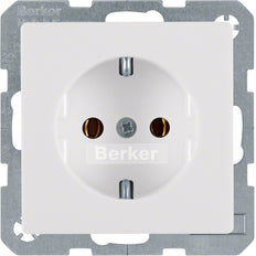 Hager Berker Q.1/Q.3 Wall Outlet (WCD Switchgear) - 41436089