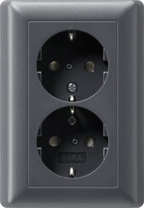 Gira System 55 Wall Socket Outlet (WCD Switchgear) - 078328