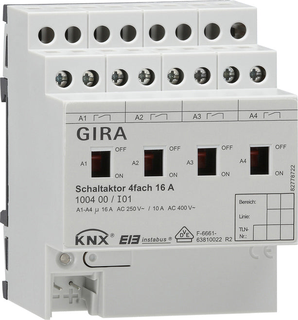 Gira KNX DIN-Rail Switching Actuator Bus System - 100400