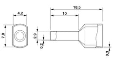 Phoenix Contact AI-TWIN Wire End Sleeve - 3200836 [100 Pieces]