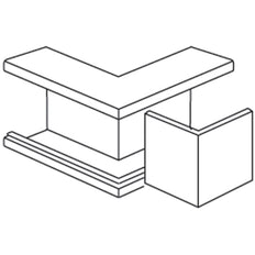 Stago WG 3000 Inner Corner Piece Wall channel - INS5551203