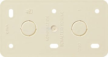 Gira Dual Mounting Plate for Wall Socket Assembly White - 008013