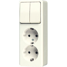 Jung Combination Série AP600 Prise 2 voies avec protection - 625A