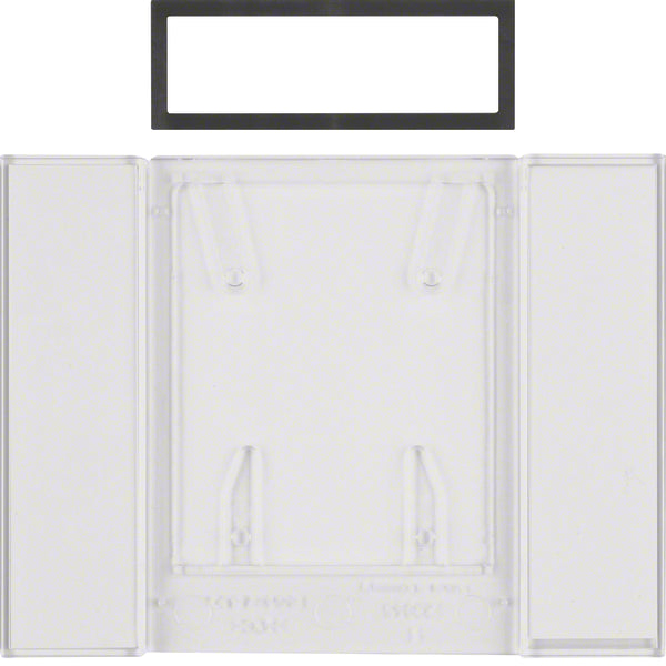 Hager Berker B.IQ 4-Gang Button Field Transparent Clear - 75900081
