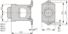 Eaton M22-IVS DIN Rail Mounting Adapter - 216400