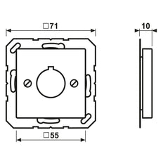 Jung A564GE Round Cover Plate 22.5mm Yellow - A564GE