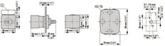 Eaton T0 20A Flush Mount Changeover Switch 4 Contact IP65 - 011396