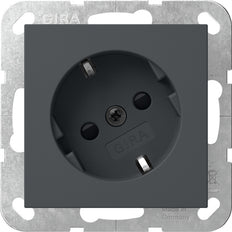 Gira System 55 30-Degree Angled Safety Plus Socket Anthracite - 441828