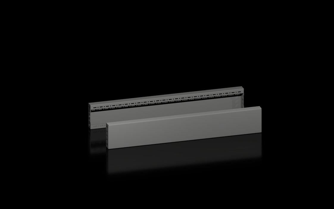 VX Side Plinth Panel Set 800x100mm Black Steel - 8660034