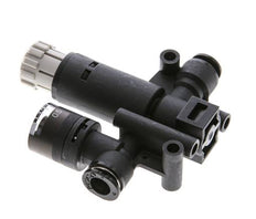 Pneumatic Pressure Regulator 6mm with Pressure Gauge