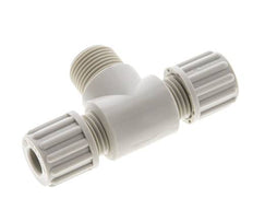 8x6mm & G3/8'' PP T-Shape Tee Compression Fitting with Male Threads 10 bar