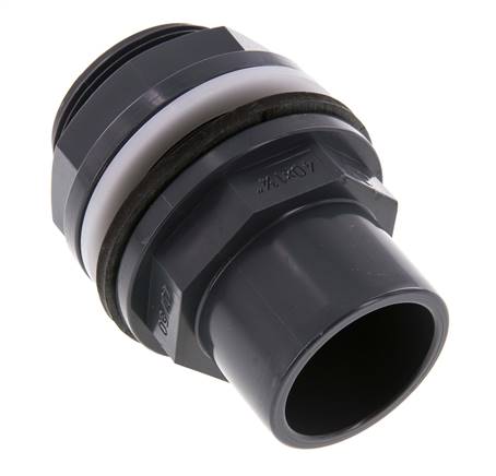 Raccord de cloison en PVC Douille 40x50mm
