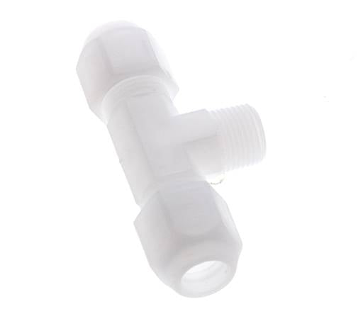 10x12mm & R3/8'' PP T-Shape Hose Fitting with Male Threads 10bar/145psi