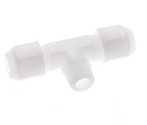 10x12mm & R3/8'' PP T-Shape Hose Fitting with Male Threads 10bar/145psi