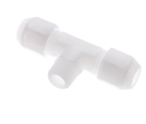 10x12mm & R3/8'' PP T-Shape Hose Fitting with Male Threads 10bar/145psi