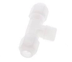 8x10 Mm&R3/8'' Pvdf T-Forme Tee Raccord De Tuyau Avec Filetage Mâle 10Bar/145Psi
