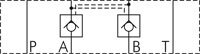 Clapet anti-retour piloté sandwich NG6 (D03) A & B