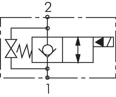 Électrovanne hydraulique 2/2 voies G3/8'' NC unidirectionnelle 250bar 12VDC