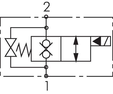 Électrovanne hydraulique 2/2 voies G1/4'' NC bidirectionnelle 250bar 12VDC