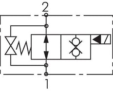 Électrovanne hydraulique 2/2 voies G1/4'' NO bidirectionnelle 250bar 24VDC