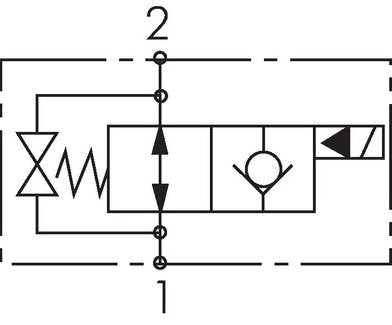 Électrovanne hydraulique 2/2 voies G3/4'' NO unidirectionnelle 350bar 12VDC