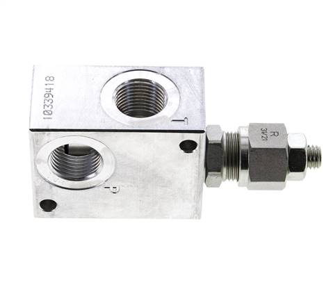 Limiteur de pression hydraulique en ligne G1/2'' 5-50bar 30l/min
