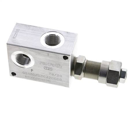 Limiteur de pression hydraulique en ligne G1/2'' 5-50bar 80l/min