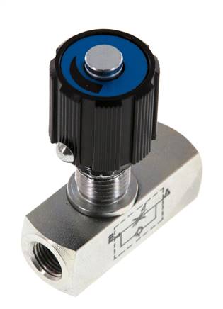 Limiteur de débit hydraulique avec clapet anti-retour G1/8'' 350bar max. 20l/min