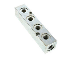 Bloc de distribution hydraulique G3/8'' 2 entrées 4 sorties 315bar