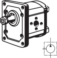Pompe hydraulique à engrenages 4cm³ 250bar bride Plessey taille 2 - Rexroth