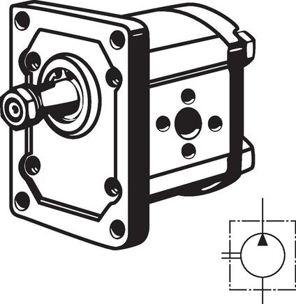 Pompe hydraulique à engrenages 5,5cm³ 250bar bride Plessey taille 2 - Rexroth