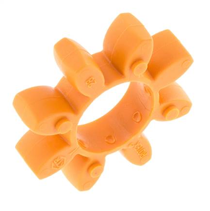 Couronne dentée pour accouplement à crabots ROTEX taille 28 92 Shore A orange - KTR