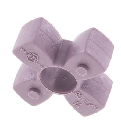 Couronne dentée pour accouplement à crabots ROTEX taille 14 98 Shore A violette - KTR