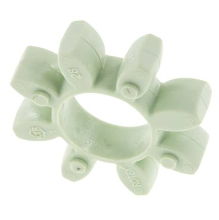 Couronne dentée pour accouplement à crabots ROTEX taille 28 64 Shore D verte - KTR