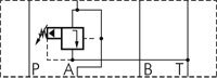 Limiteur de pression sandwich NG6 (D03) A vers T 100bar - Rexroth