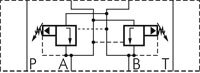 Limiteur de pression sandwich NG6 (D03) croisé A-B 100bar - Rexroth