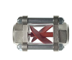 G1 1/4'' indicateur de débit en laiton à roue à ailettes 9-55 l/min 15 bar