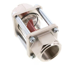 G1 1/4'' indicateur de débit en laiton à roue à ailettes 9-55 l/min 15 bar
