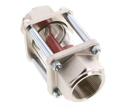 G1 1/4'' indicateur de débit en laiton à roue à ailettes 9-55 l/min 15 bar