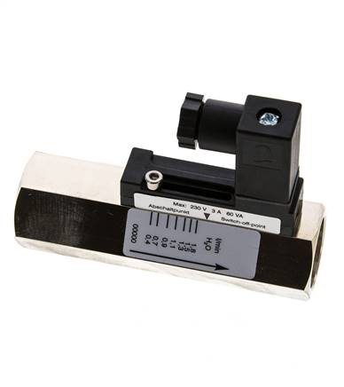 Contrôleur de débit à section variable pour eau 0.4-1.8 l/min 300 bar G1/2'' en laiton