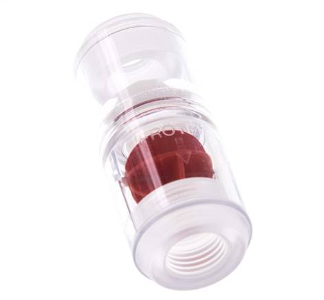 G1/4'' indicateur de débit en polycarbonate à roue à ailettes et filtre