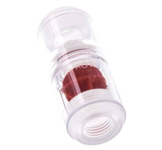 G1/4'' indicateur de débit en polycarbonate à roue à ailettes et filtre